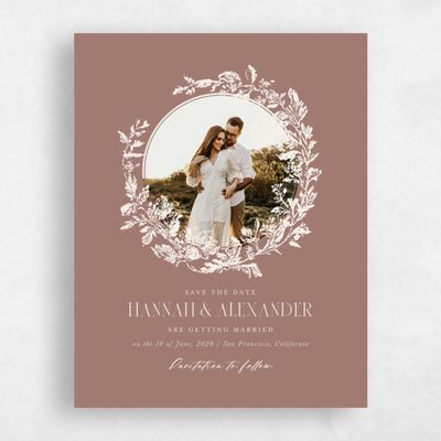 Chestnut, Brown Wedding Save the Date - Treviso Photo