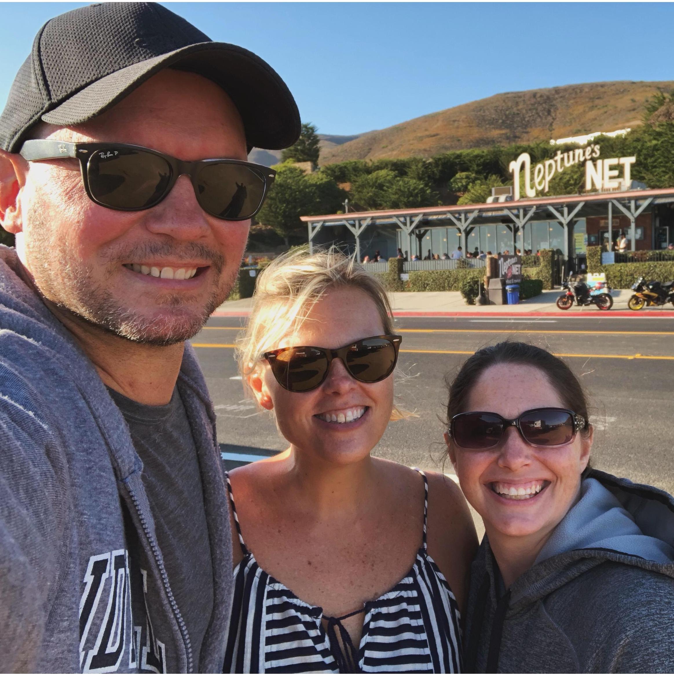 Our favorite visitor at our favorite biker bar on the PCH
