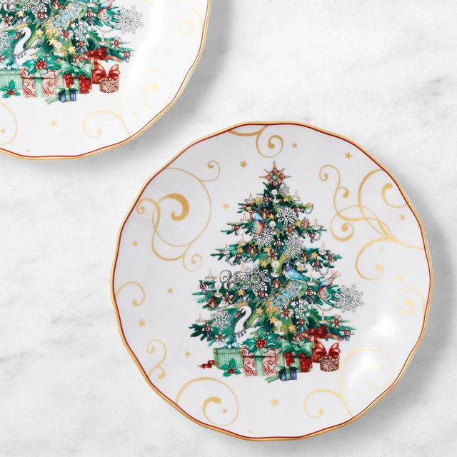 'Twas the Night Before Christmas Salad Plates, Single, Christmas Tree