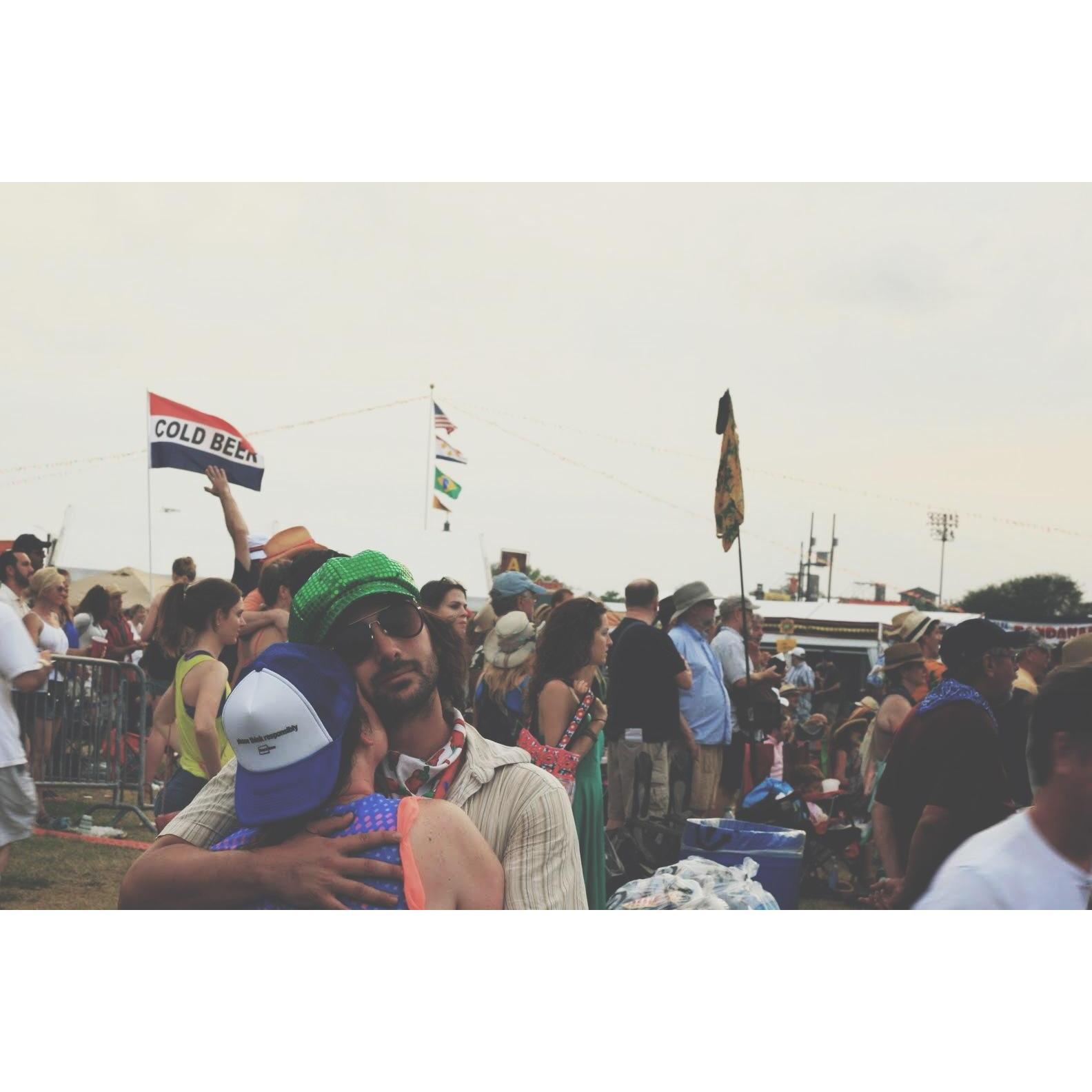 This shot was captured by a fellow festival goer at Jazz Fest in New Orleans