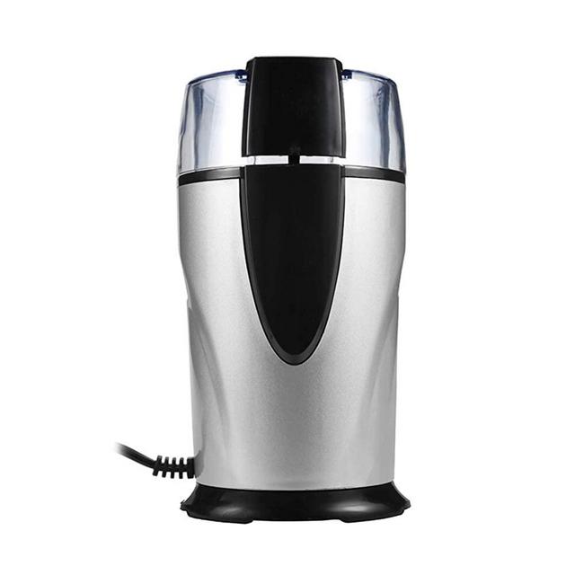 GTJXEY Electric Coffee Grinder, 220-240V Stainless Steel Transparent Top One Touch Bean Grinding Miller Grain Seasoning Coffee Grinding Machine