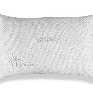 Pillows for Sleeping, Hypoallergenic Bed Pillow for Side Sleeper – ADJUSTABLE Loft Bamboo Memory Foam Pillow - Kool-Flow Micro-Vented Bamboo Cover, Washable - Premium - MADE IN THE USA – QUEEN