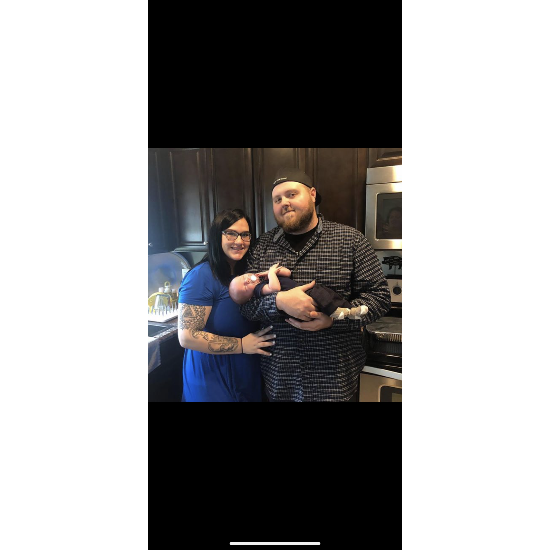 Our first photo as a family of 3!