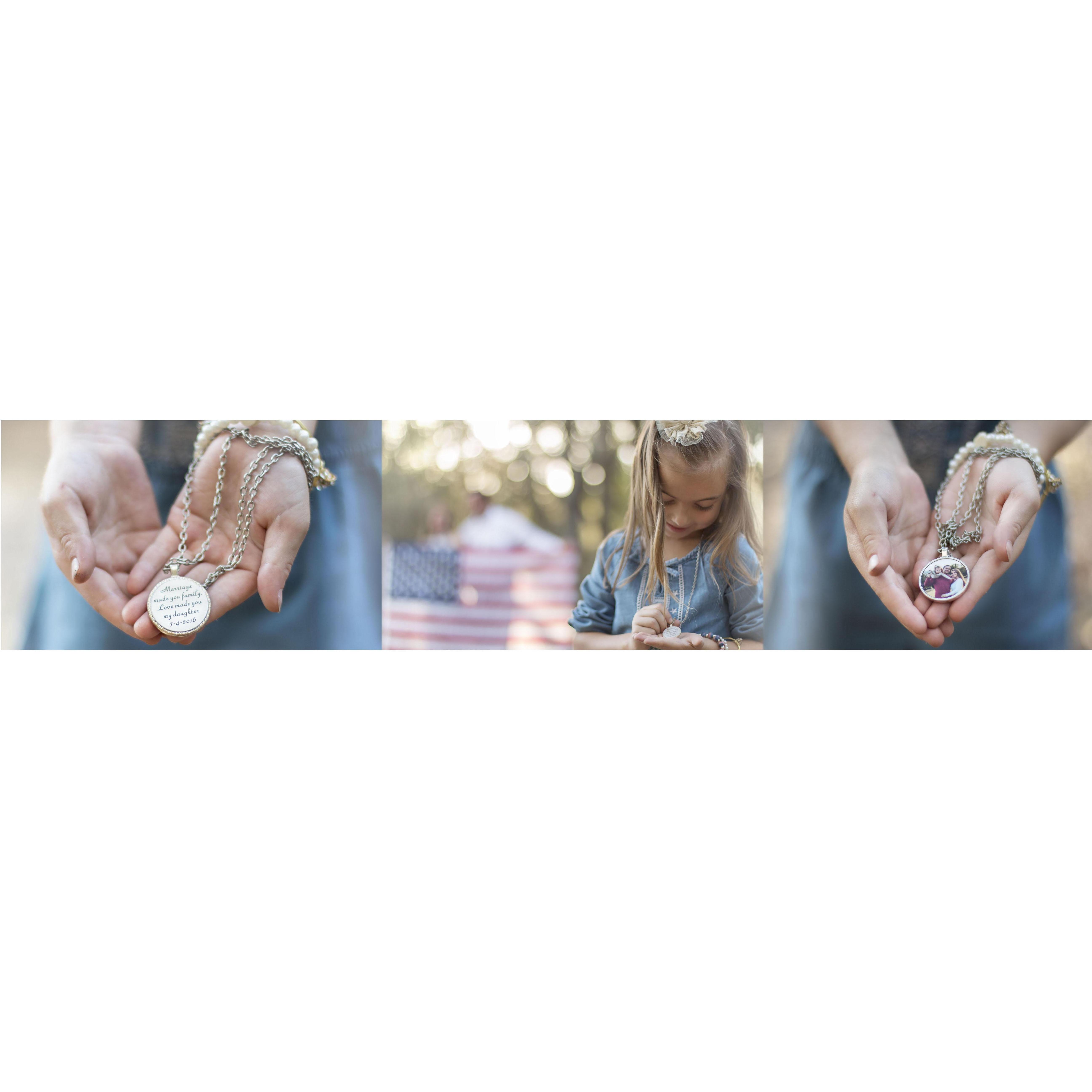 Before proposing to me, Thomas snuck over to my parents house and asked Emma first. As he asked for her approval, he gave her a necklace that says "Marriage made you family, love made you my daughter"