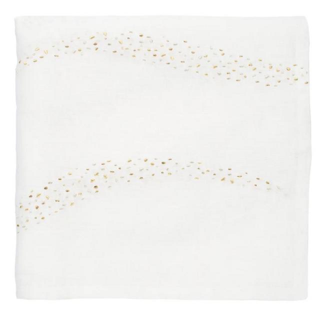 Pin Dot Tablecloth in Gold & Silver