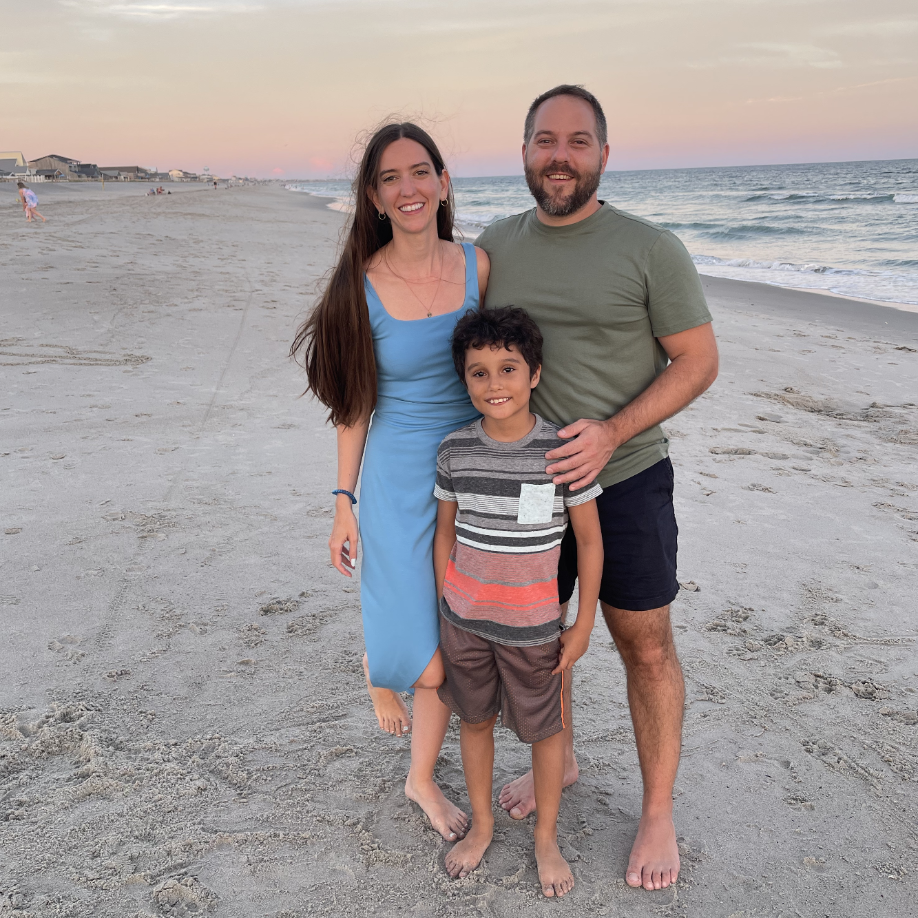 Family shot in Oak Island, North Carolina.