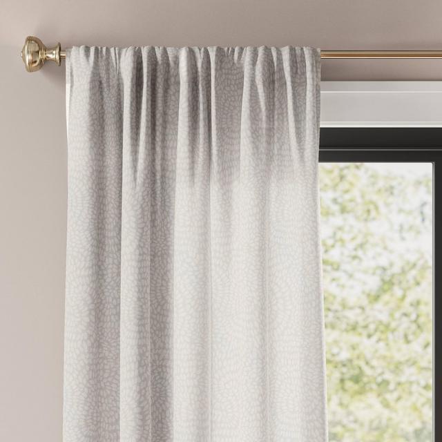 84"x54" Printed Farrah Light Filtering Curtain Panel Neutral - Threshold™