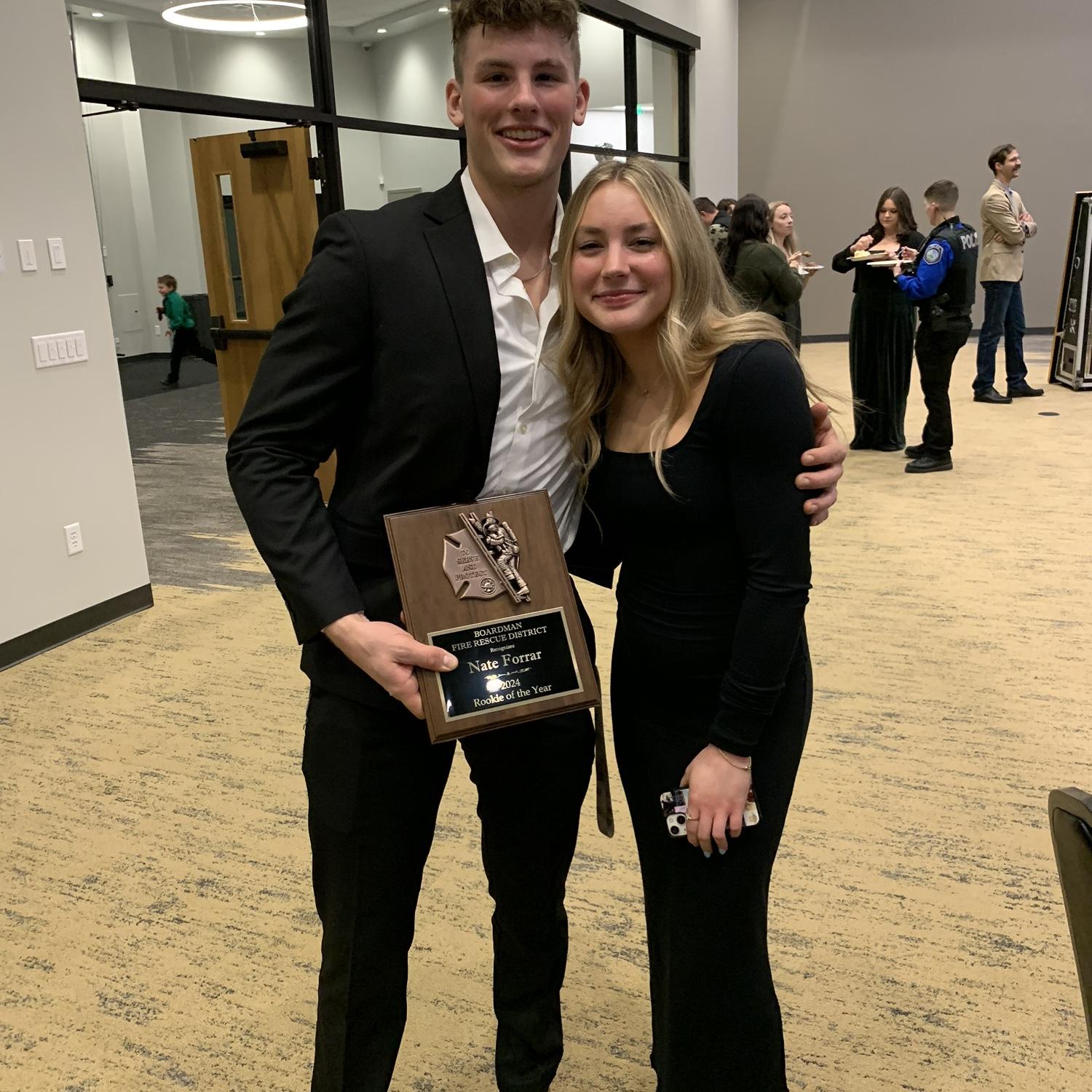 Nate got rookie of the year award!