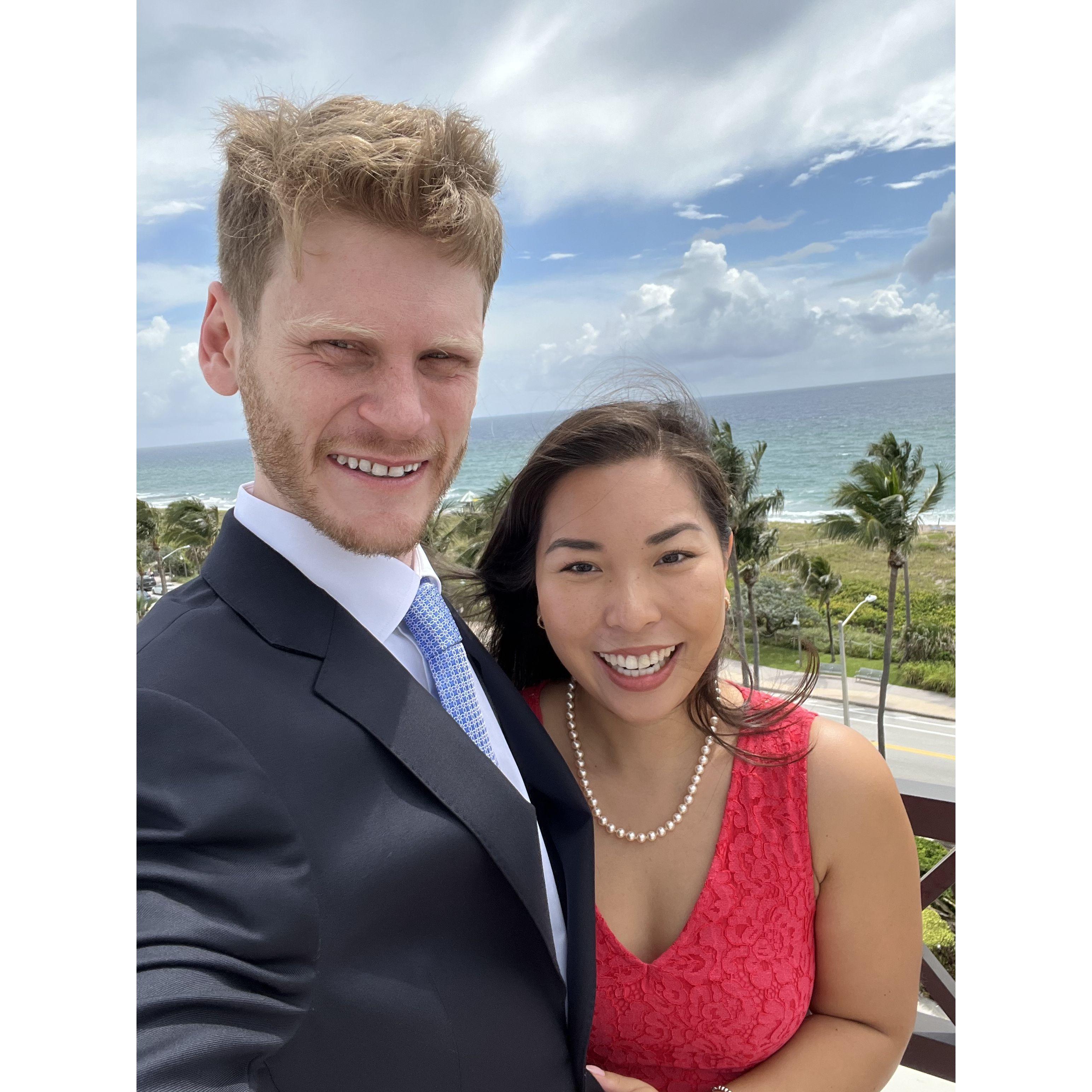At Jeff and Caitlin's wedding
