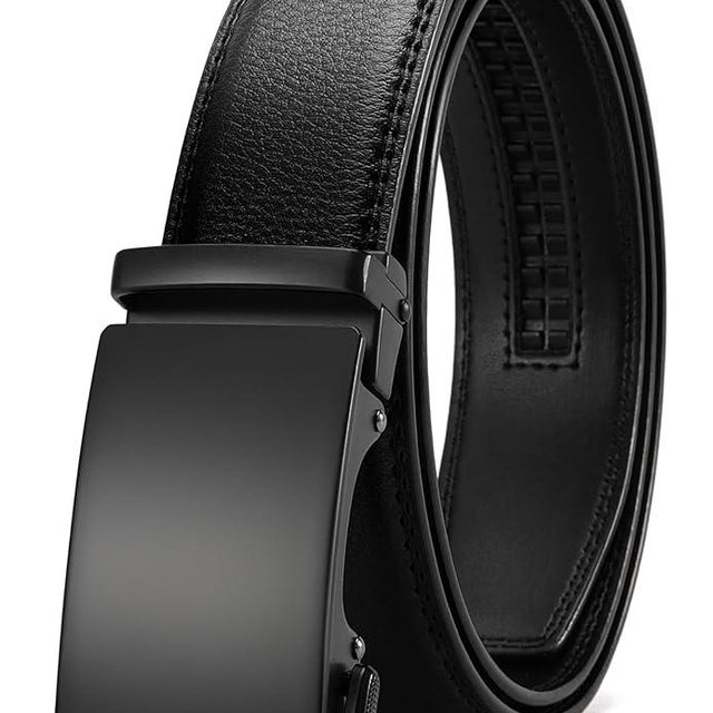 CHAOREN Mens Belt - Mens Ratchet Belt Leather 1 3/8" for Dress Pant - Micro Adjustable Belt Fit Everywhere