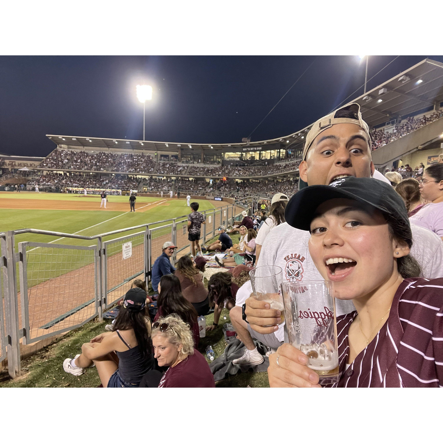 Celebrating the Aggie Baseball shutout against Georgia!