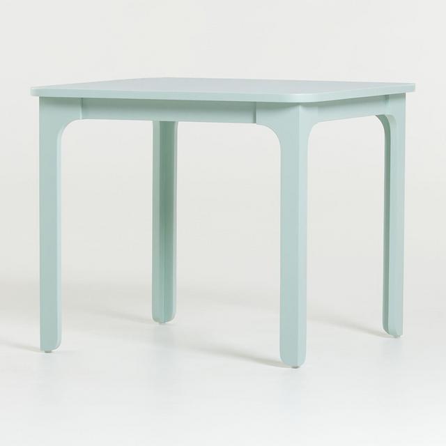 Brady Square Mint Wood Kids Play Table