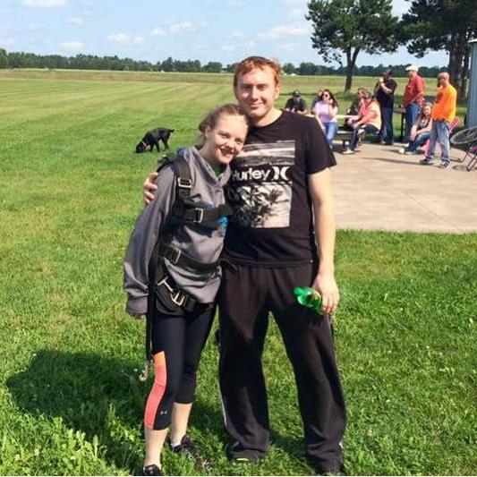 After going skydiving!!