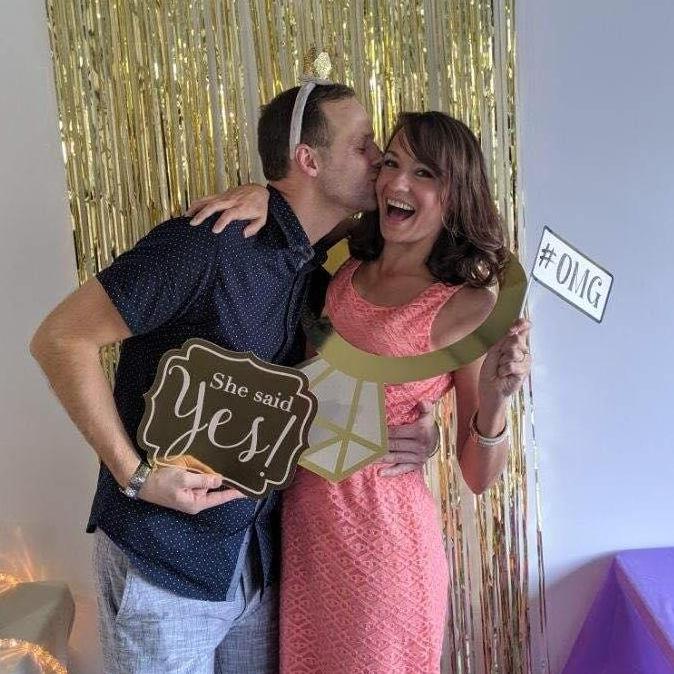 Chris threw Khaki a surprise birthday/engagement party