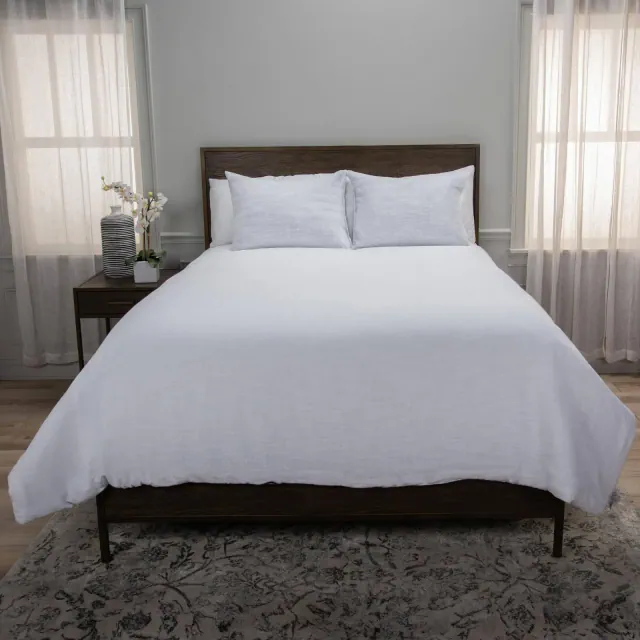 Rizzy Home 3pc King Blackberry Grove Solid Comforter Set White