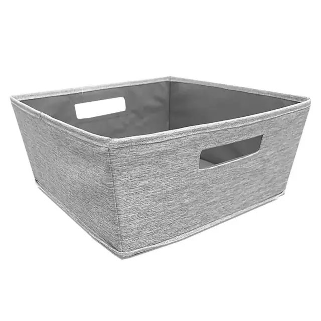 Squared Away™ Tweed Flared Large Storage Bin in Grey