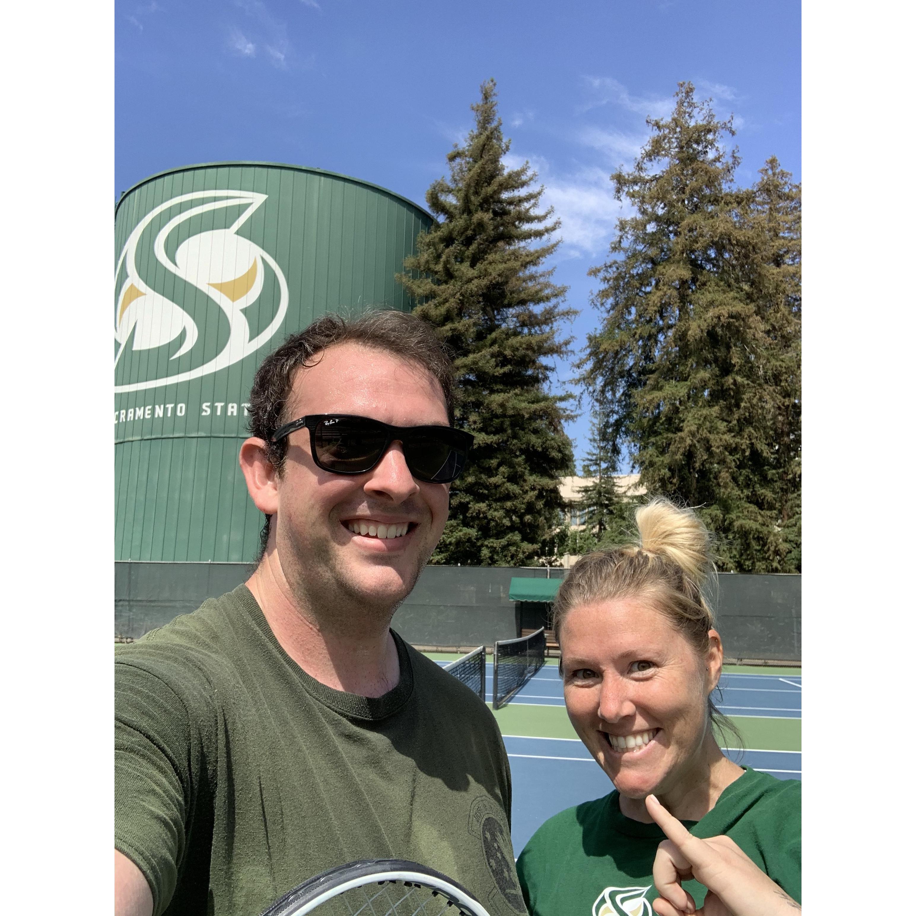 Played some tennis at Sac State when Cami was coaching there.