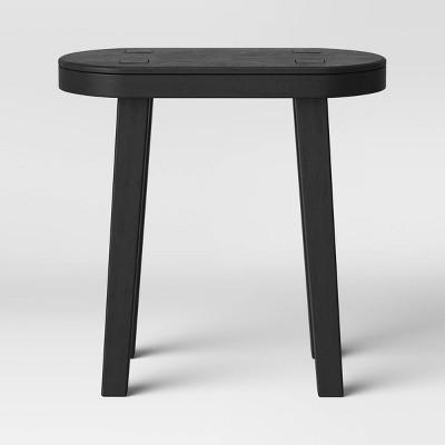 Woodland Tall Carved Wood Table Black - Threshold&#8482;