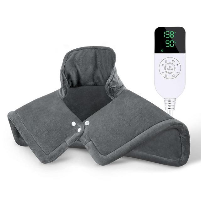 NOWWISH Heating Pad for Neck and Shoulder Pain Relief, Auto Shut-off, Moist Heat, Birthday Gifts for Women, Men, Mom or Dad, Grey 17"x23"