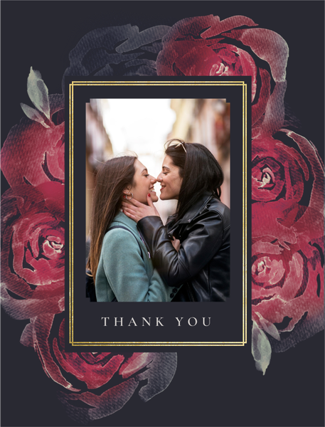 Sakura Multiphoto | Dark Red | Zola Thank You Cards