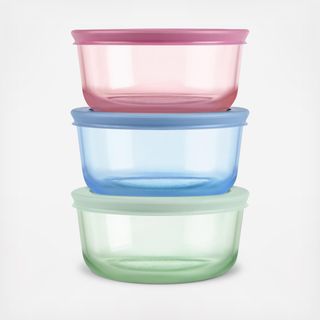 Simply Store® Tinted Round Storage Container with Lid, Set of 3