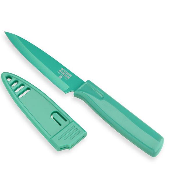 Kuhn Rikon Nonstick Paring Knives Colori 4-Inch Blade, Caribbean Teal