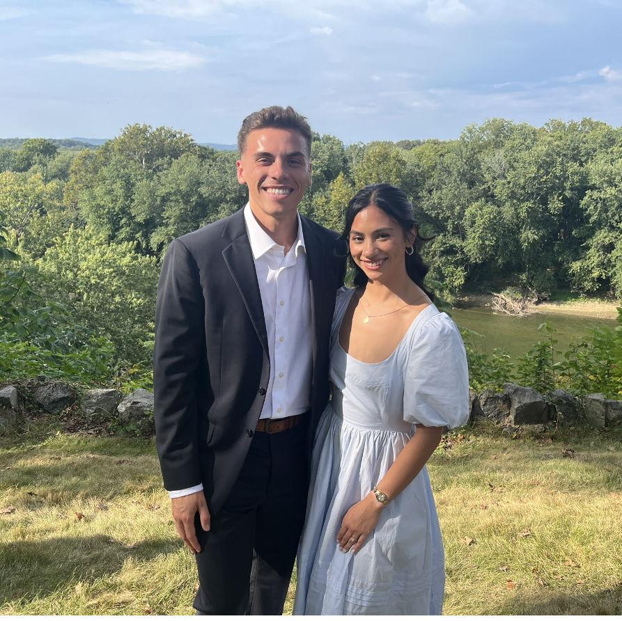Ethan and Estela at Estela's friend's wedding