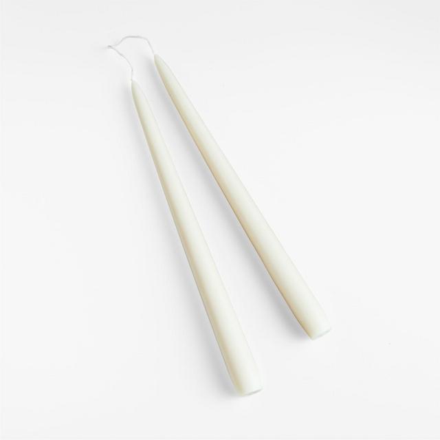 Dipped Linen Taper Candles, Set of 2