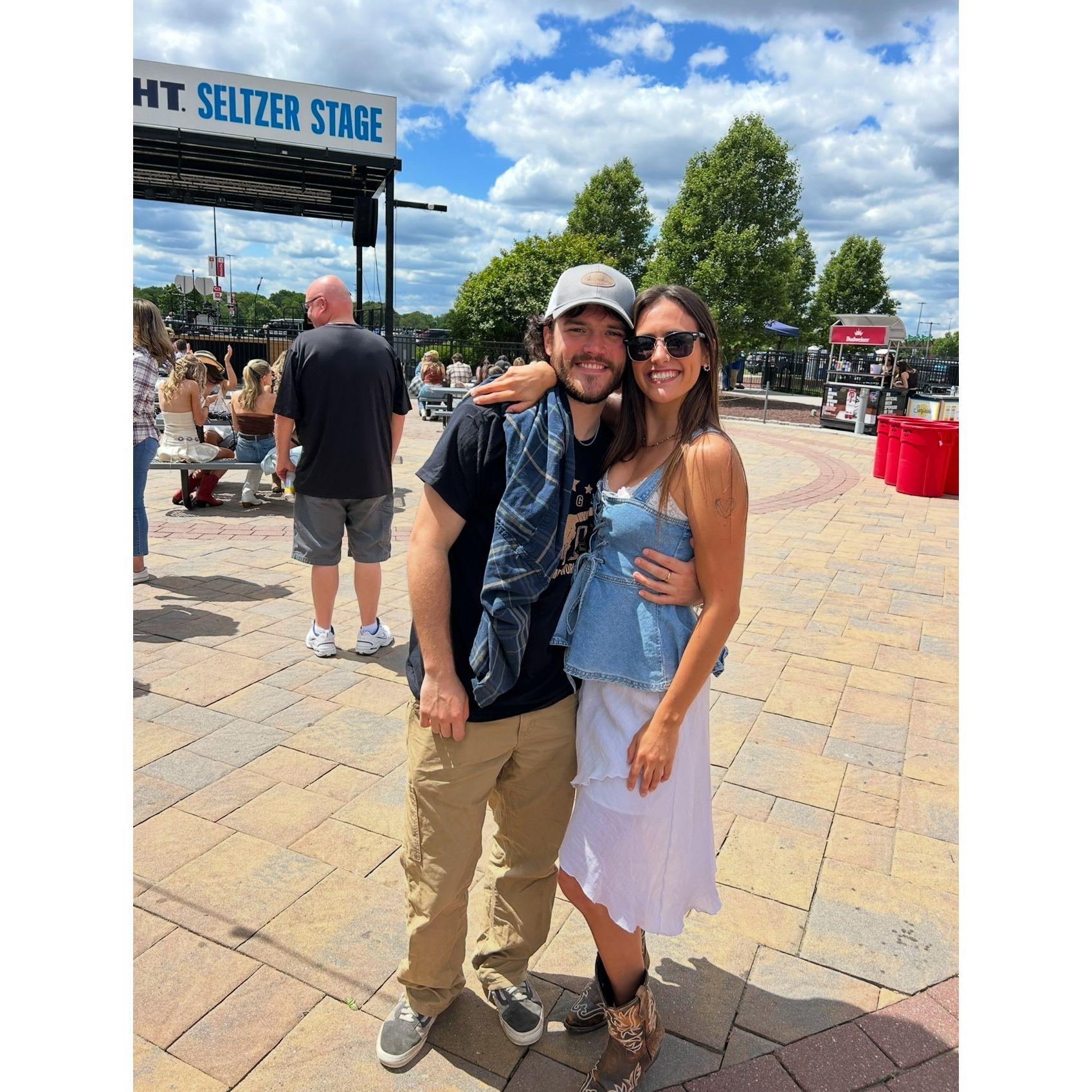 At a concert! One of our favorite things to do together :)