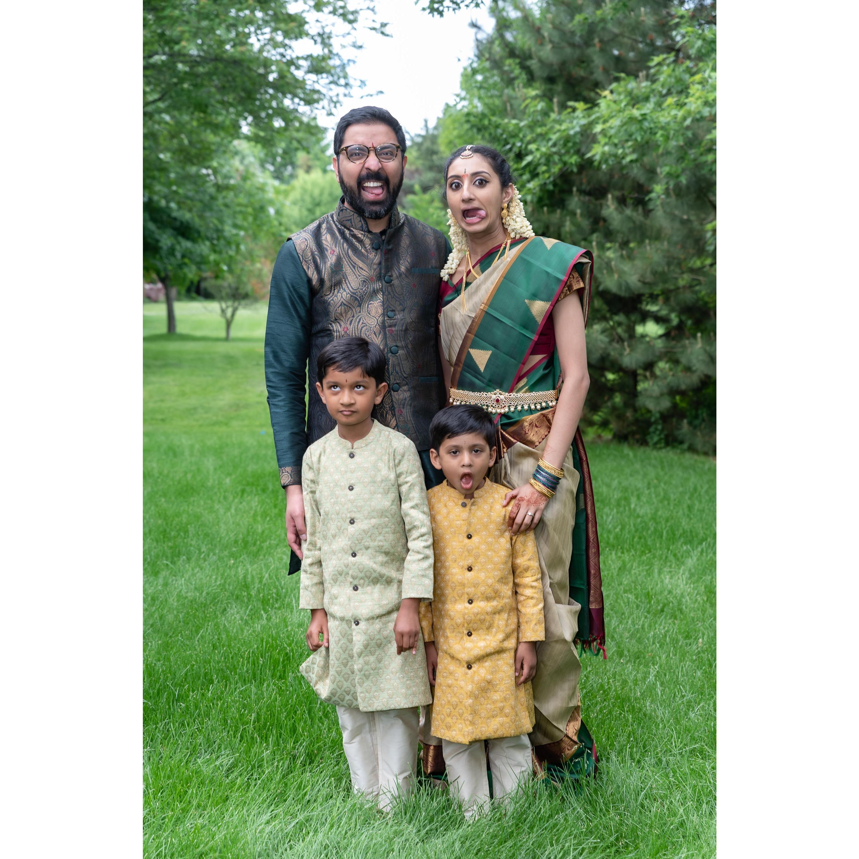 With Madhav's nephews in Detroit at our nischitardam