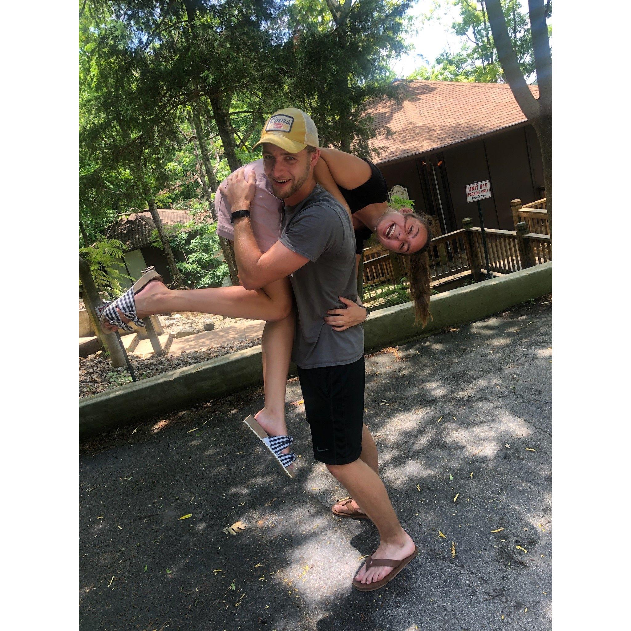 First trip together to Lake of the Ozarks with Allie's family