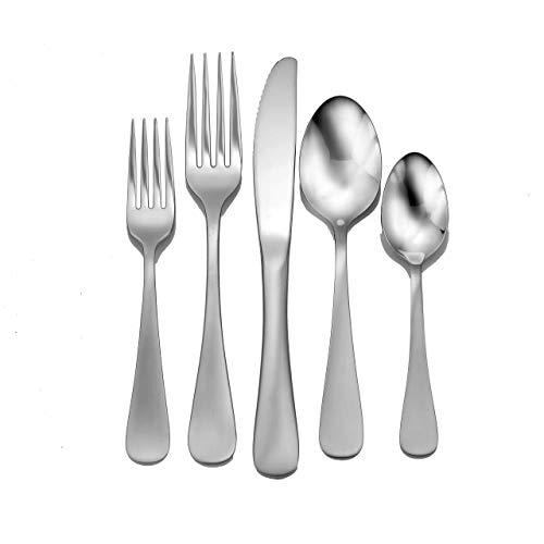 Liberty Tabletop Satin Annapolis 45 Piece Flatware set for 8 Made in USA