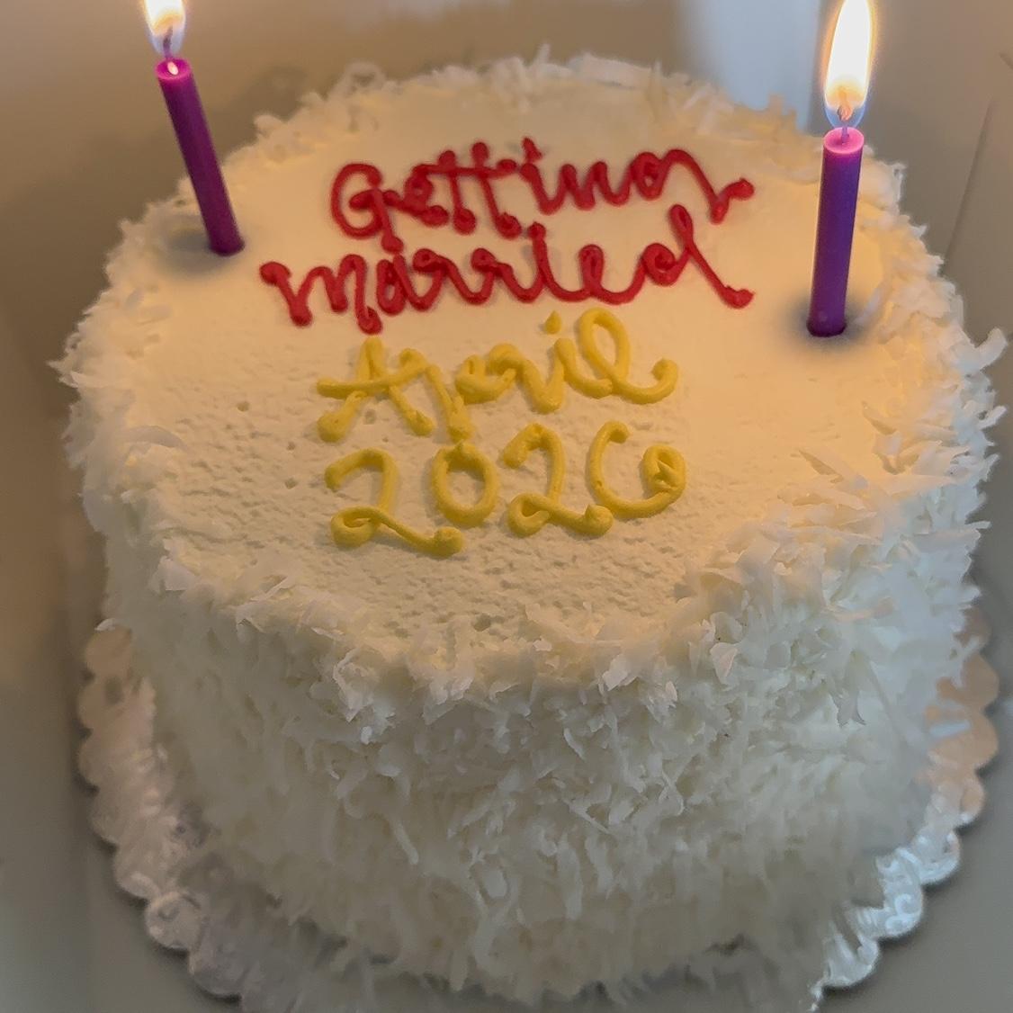 We got this cake to celebrate our wedding photo shoot, and the announcement to the world of our engagement