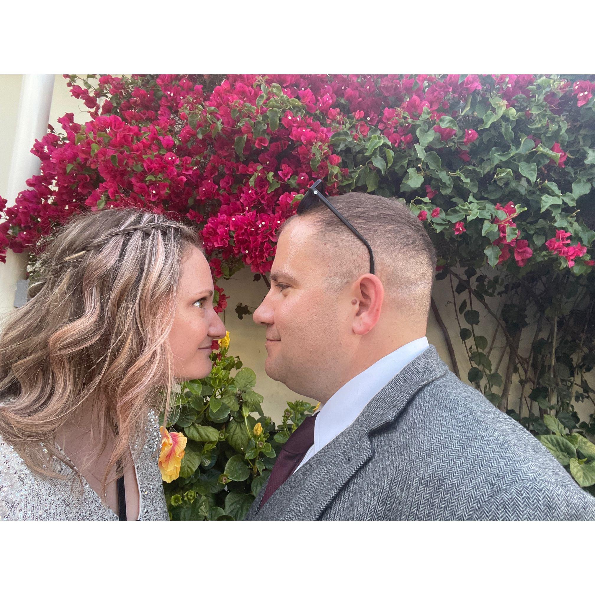 Our first wedding together