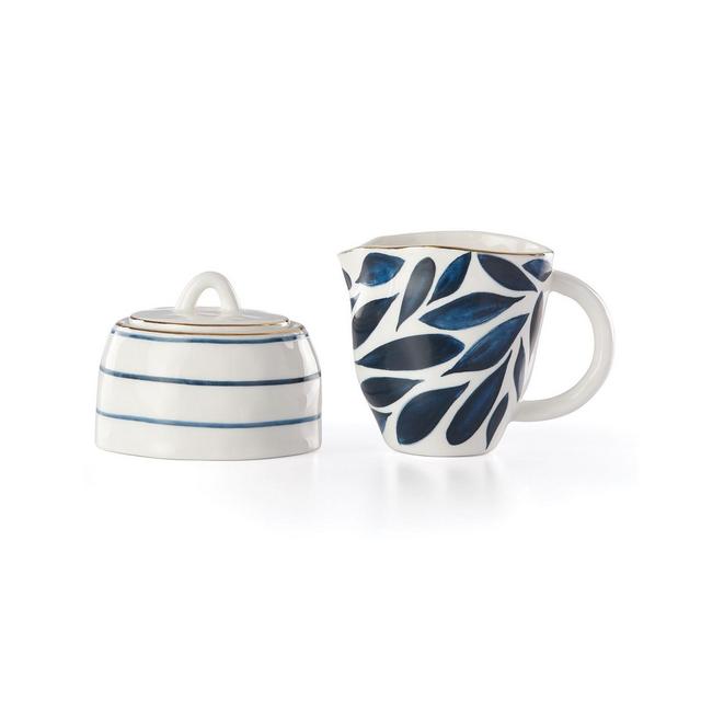 Lenox Blue Bay Sugar and Creamer Set