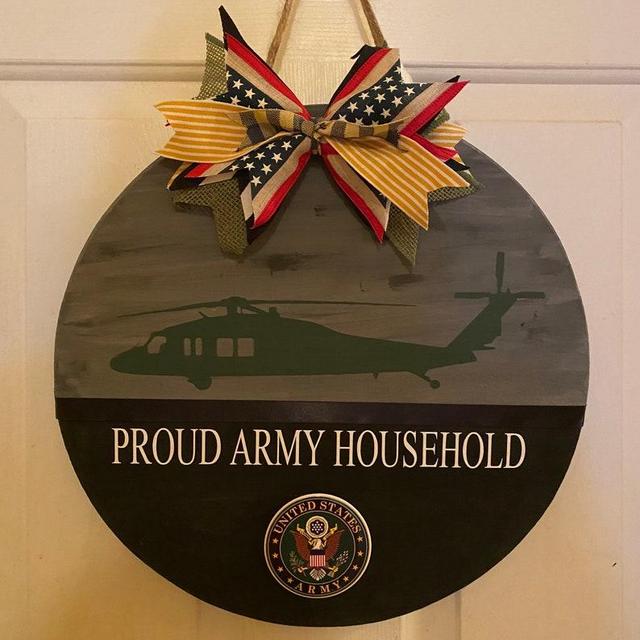 Army | Blackhawk | UH-60 | Door Hanger | Proud Army | Door Decor