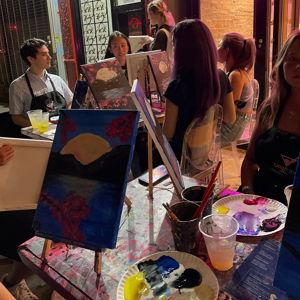 Paint & Sip For Two (Open Bar + Food)