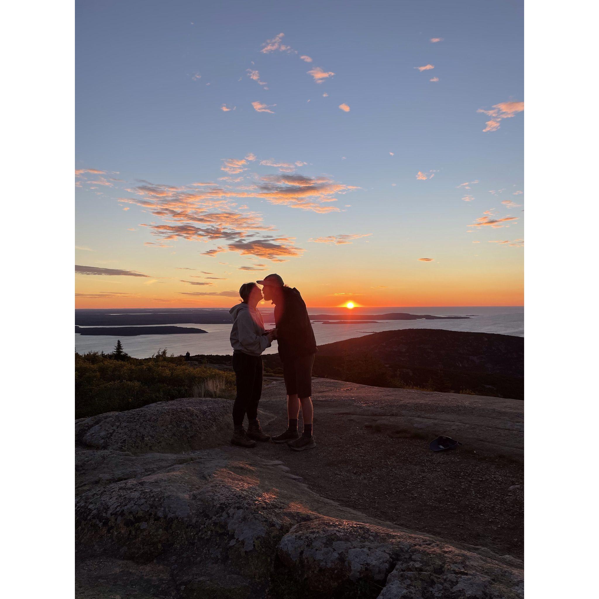The Proposal - Sunrise Hike up Mt Cadillac, Acadia, Maine - 9.16.22