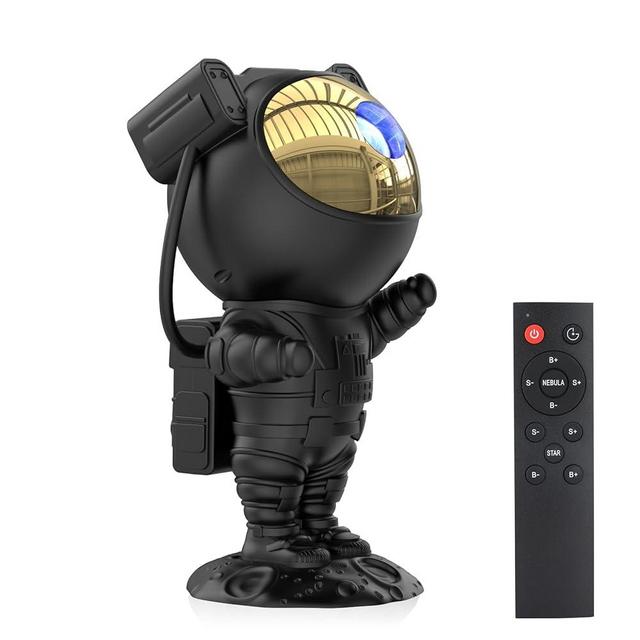 Astronaut Star Projector Galaxy Light with Timer and Remote Control, 360° Adjustable Starry Night Light Projector for Baby/Kids/Adults/Bedroom/Party/Home Decor/Game Room (Black)
