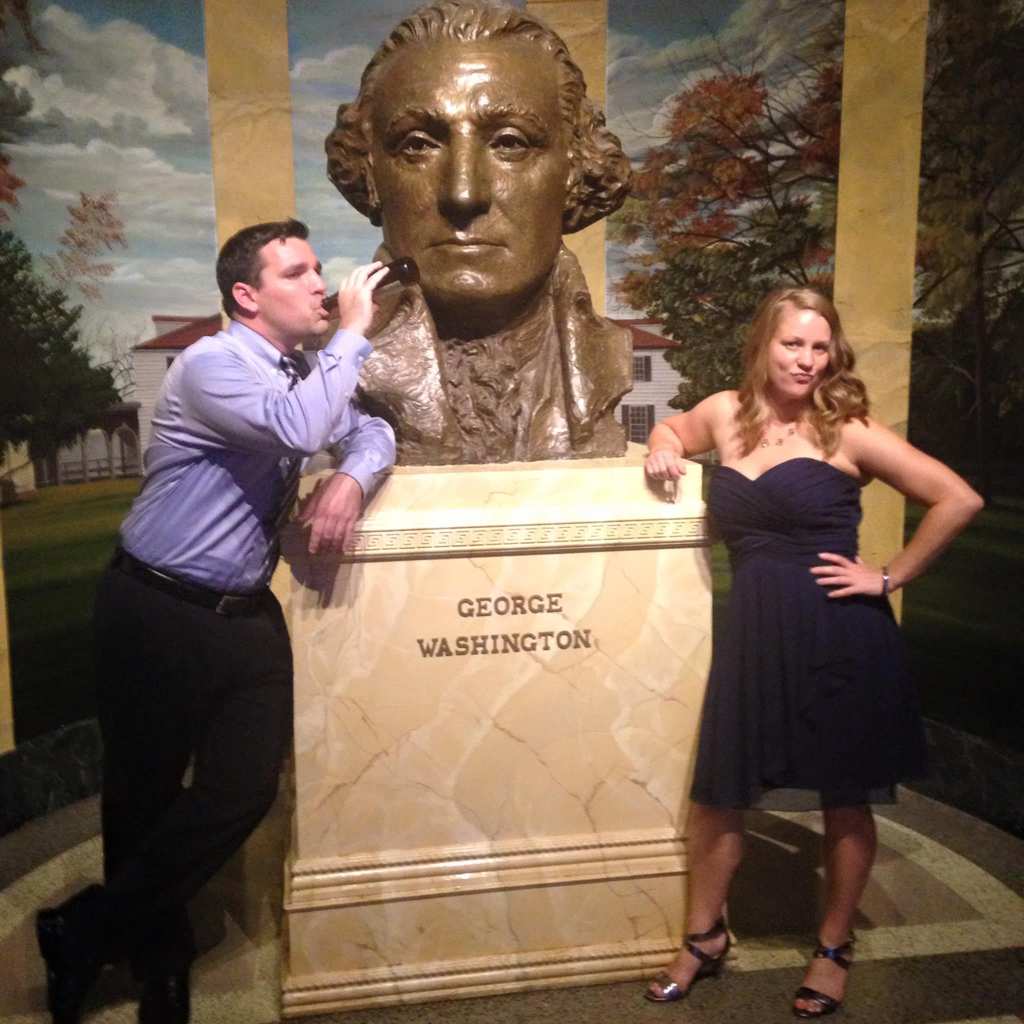 Just hanging with George after Cari and Josh's wedding, 2015