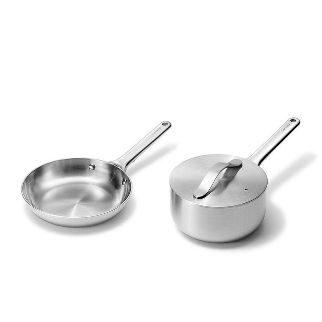 Caraway Mini Fry Pan and Mini Sauce Pan Duo, Stainless Steel