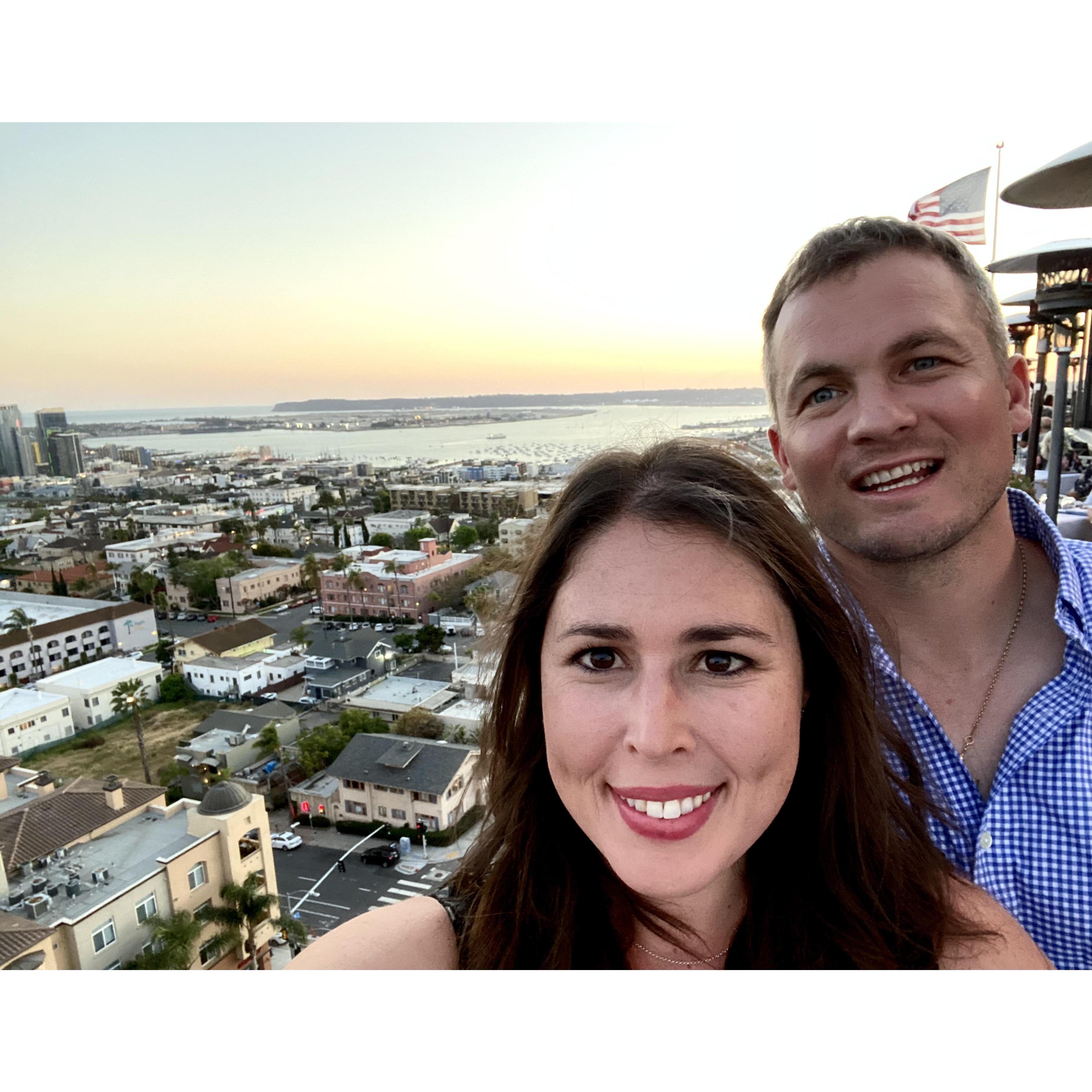 Catching the sunset from Bertrand and Mr. A's.