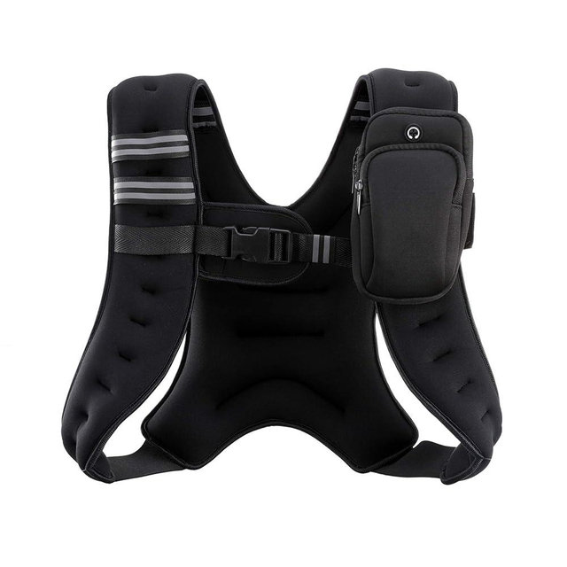 ZELUS Weighted Vest, 6lb/8lb/12lb/16lb/20lb/25lb/30lb Weight Vest with Reflective Stripe for Workout, Strength Training, Running, Fitness, Muscle Building, Weight Loss, Weightlifting