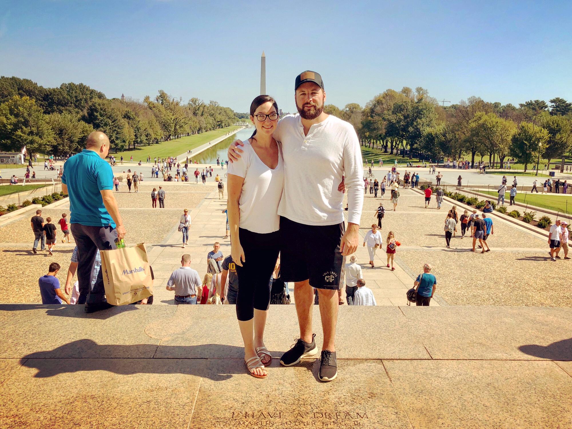 Our first time visiting the monuments together when Michael moved to DC, October 2018