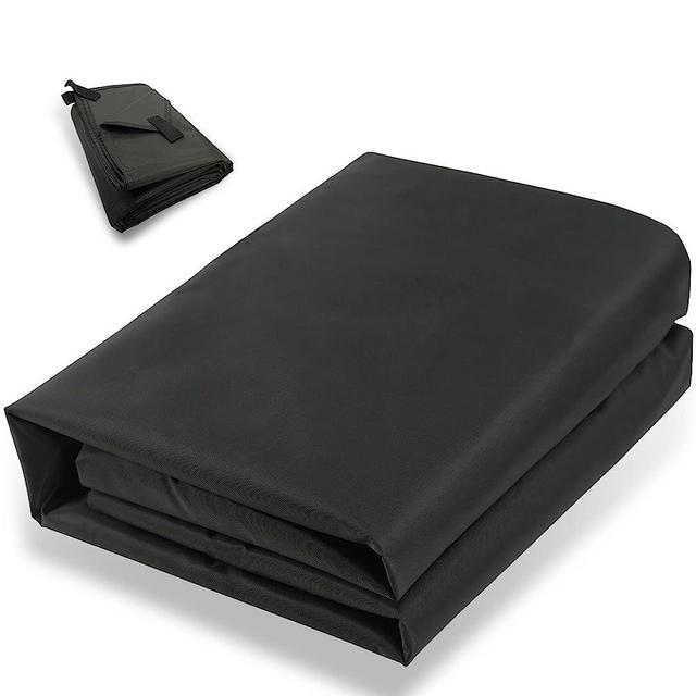 HIRALIY Heavy Duty Tarp Cover, 6.5x7ft Waterproof Black Tarpaulin with Reinforced Webbing Loops, 15 Mil Thick Multi-Purpose Large Oxford Canvas Tarp for Roof, Camping, Pool, Durable, Rip & Tear Proof