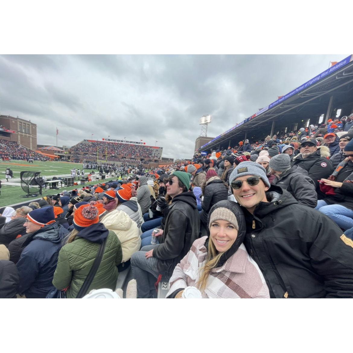 November 12, 2022 - Bearing the frigid temperatures at Purdue v. Illinois football