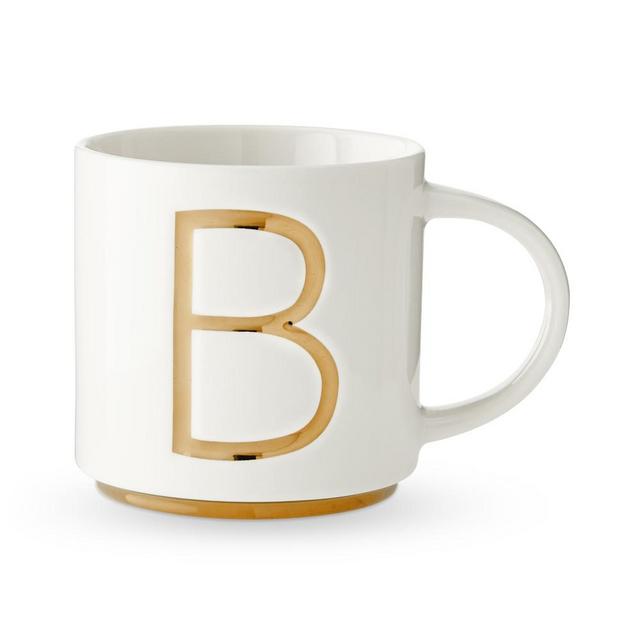 Gold Monogram Mug, B