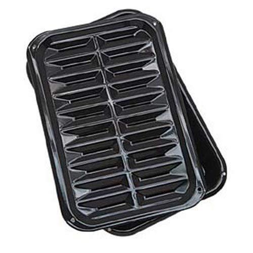 Range Kleen BP106X 2 PC Porcelain Broil and Bake Pan 12.75 Inch by 8.5 Inch