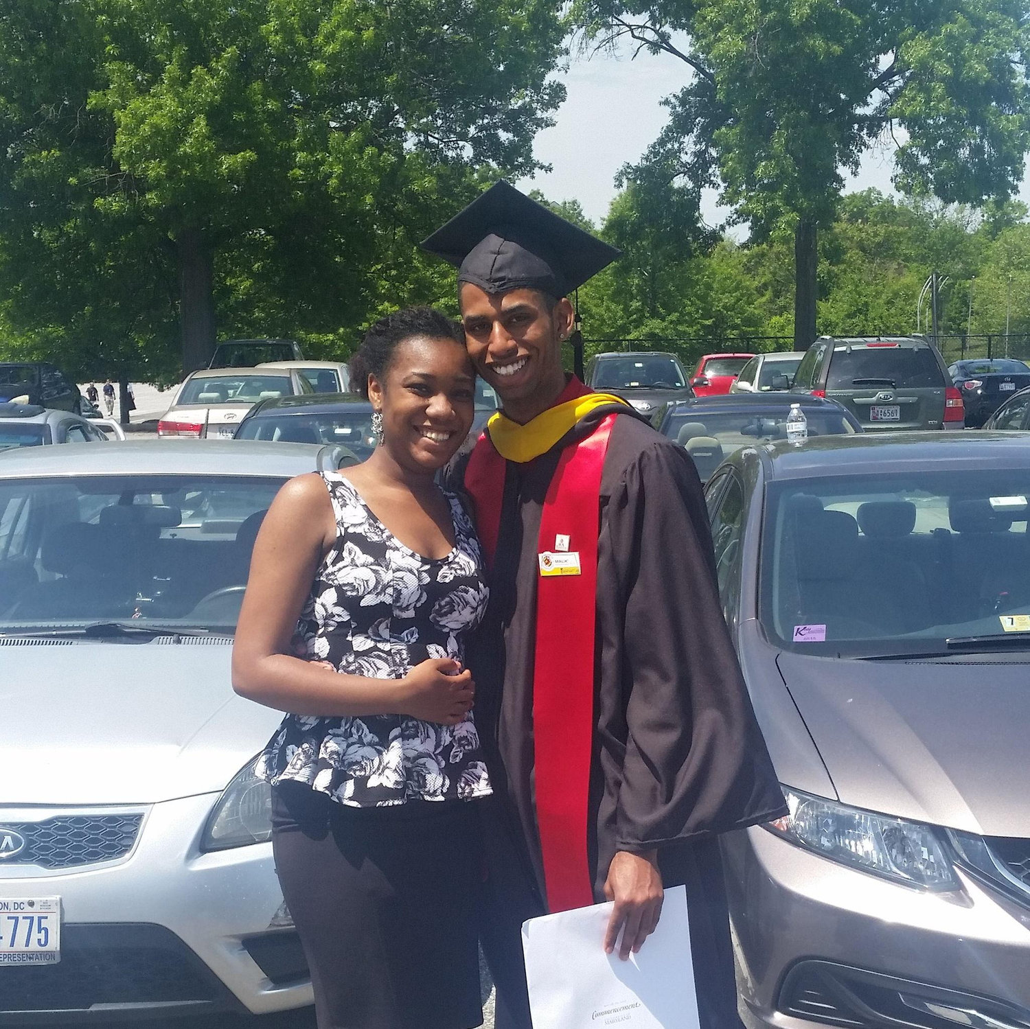Celebrating Malik's graduation from undergrad! 🎓