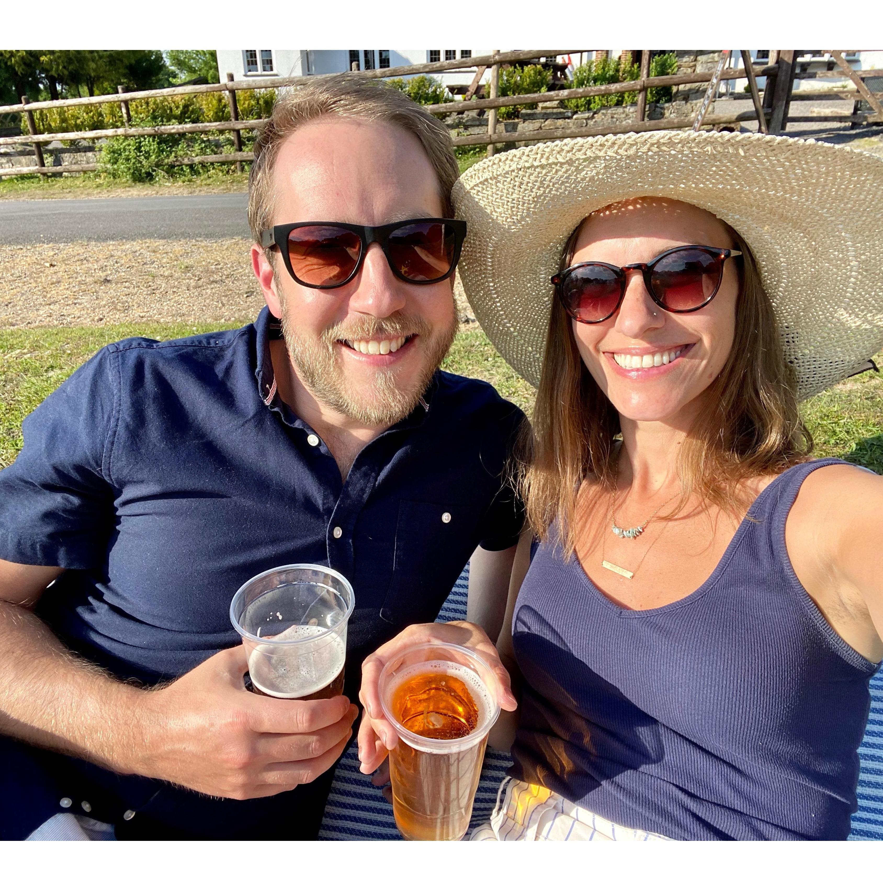 First pub trip of quarantine: take-away beer in the New Forest!